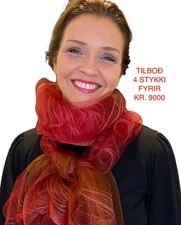 (AAA) TILBOÐ Silkislæða 4 stk