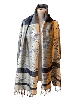 100% Silki, handunnið, 60x180cm,