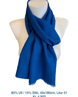 Ný stærð 40x180cm, 85% Ull / 15% Silki