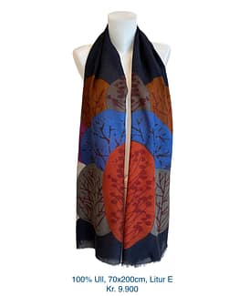 Munstruð, 100% Ull, 70x200cm,