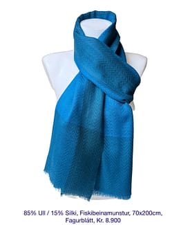 (A) 85% Ull / 15% Silki Fiskibeinamunstur, 70x200cm