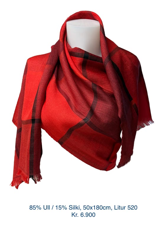 85% Ull / 15% Silki, 50x180cm, Litur 520