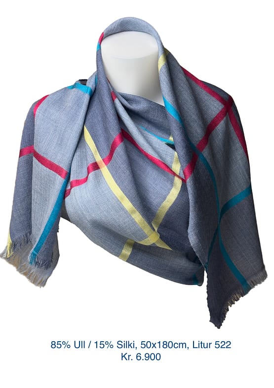 85% Ull / 15% Silki, 50x180cm, Litur 522
