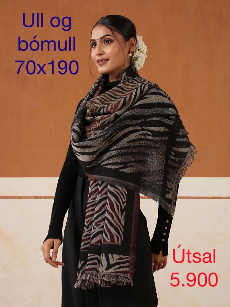 (A) Ullar og bómullarblanda 70x190cm