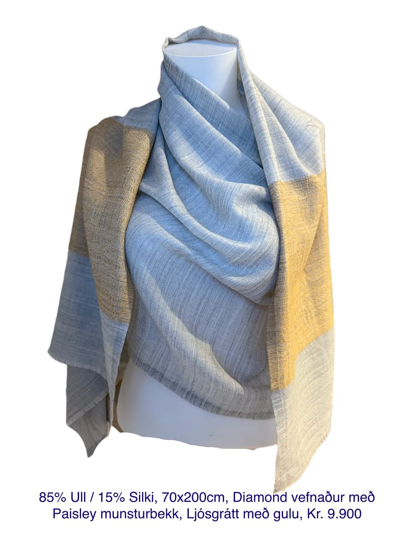 ljósgrátt með gulu