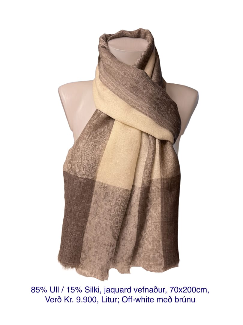 off white með brúnu